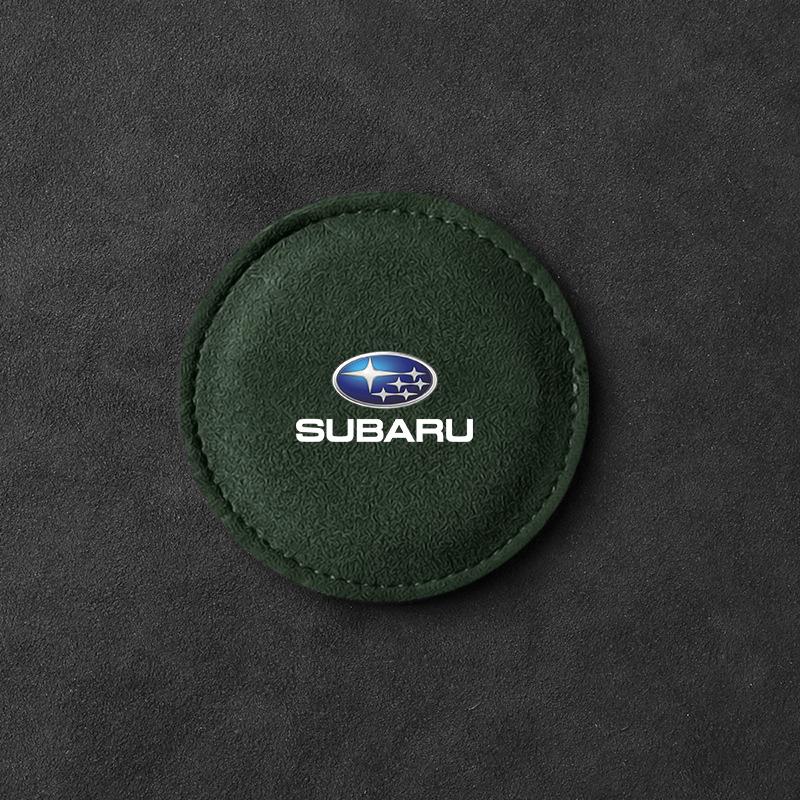 Podkładka do uchwytu na kubek samochodowy Skórzana nakładka na slot Antypoślizgowa podstawka Mata Emblemat Dla Subaru STI BRZ Impreza Forester Legacy Outback Levorg Tribeca