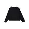 Nike logo printed casual cropped retro sporty sweatshirt for women black
