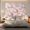 Hello Kitty Pink Tapestry Wall Hanging Kawaii Aesthetic Room Decor for Bedroom Dorm Teen Girls