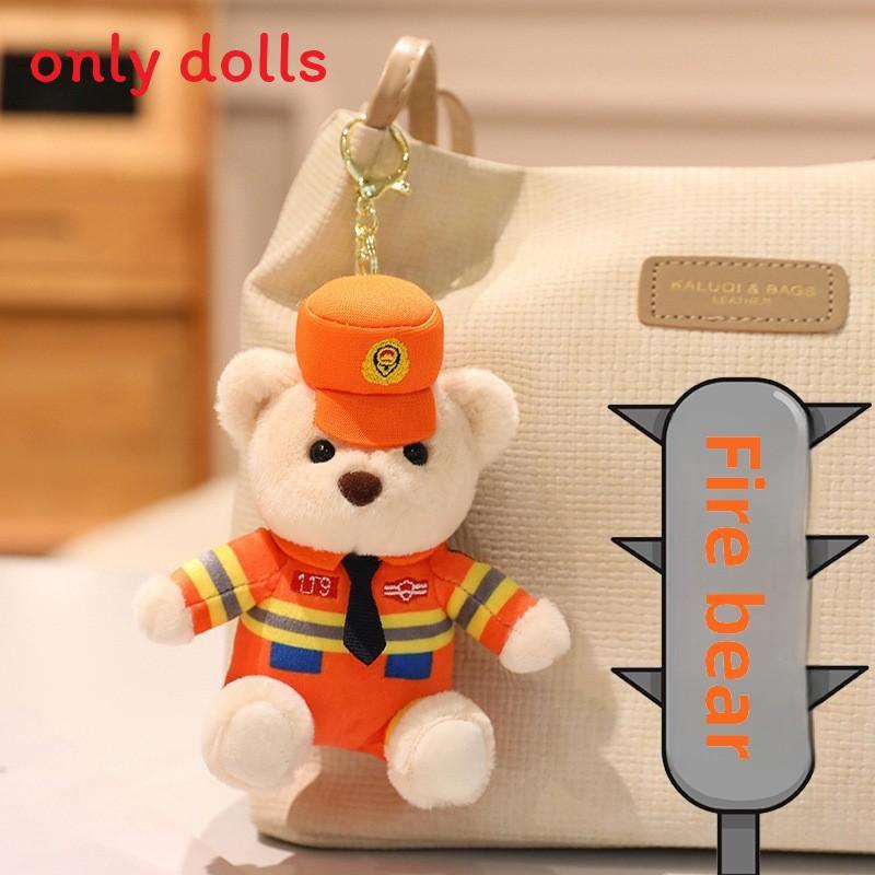 Plush Police Rabbit Keychain With Pp Cotton Filling For Kids And Collectors