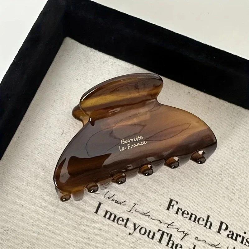 

French Women s Hair Clips Elegant Acetate Hair Claw Medium Size Sweet Shark Clip Exquisite Girl Hairs Accessories Headwear