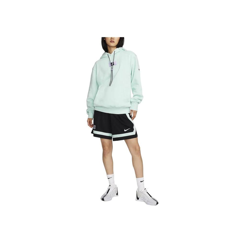 Nike Sabrina Letter Tag Hooded Fleece Casual Sweatshirt Women Tops Ice-Jade-Blue FJ4450-346