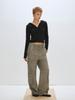 Peullijeupeulojegteu Carpenter Parachute Pants, Khaki Gray