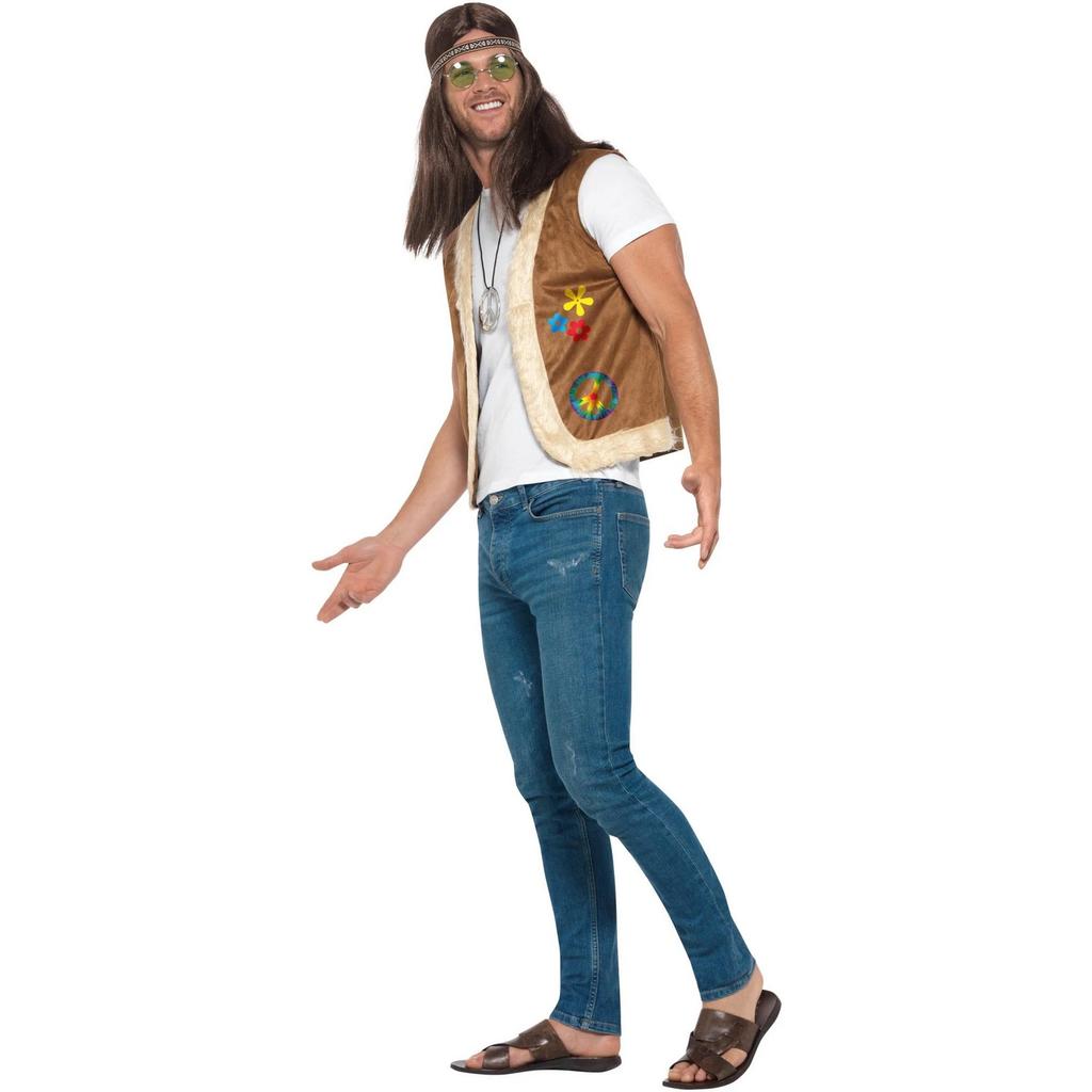 Smiffys Unisex Erwachsenen Hippie Kostüm Weste