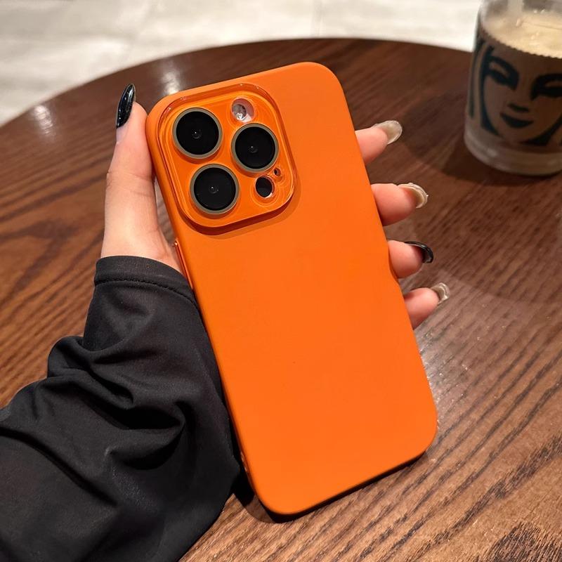 Natural titanium phone case for For Iphone 16 15 14 13 12 11 pro max plus hard pc back cover case bumper Camera protection with lens