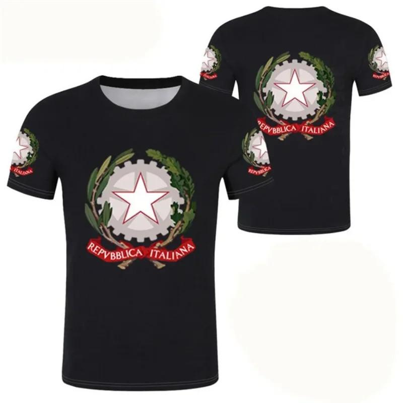 

Футболка с 3D принтом итальянского флага для мужчин, одежда с итальянским национальным гербом, спортивная мужская одежда, повседневная уличная одежда, мужские топы с круглым вырезом L