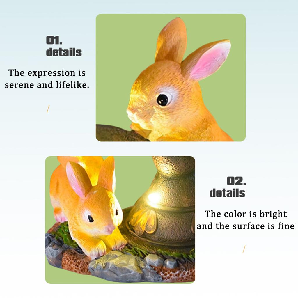 Solar-powered Resin Ornaments,  Animal Statues, Handicrafts, Garden And Courtyard Decorative Ambient Lighting.