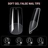 600Pcs/Box Fake Nails Semi-Matte Almond Coffin Full/Half Acrylic Square False Nail Tips For Extension Tip Manicure Tool