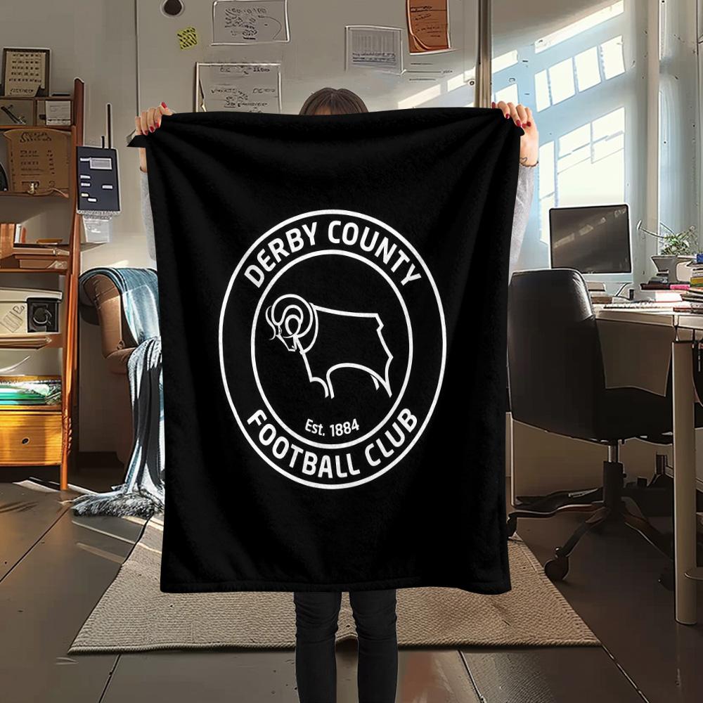 Derby County F.C Flannel Blanket, High quality Comfortable for All Seasons, Home Decor, Warmth and Comfort