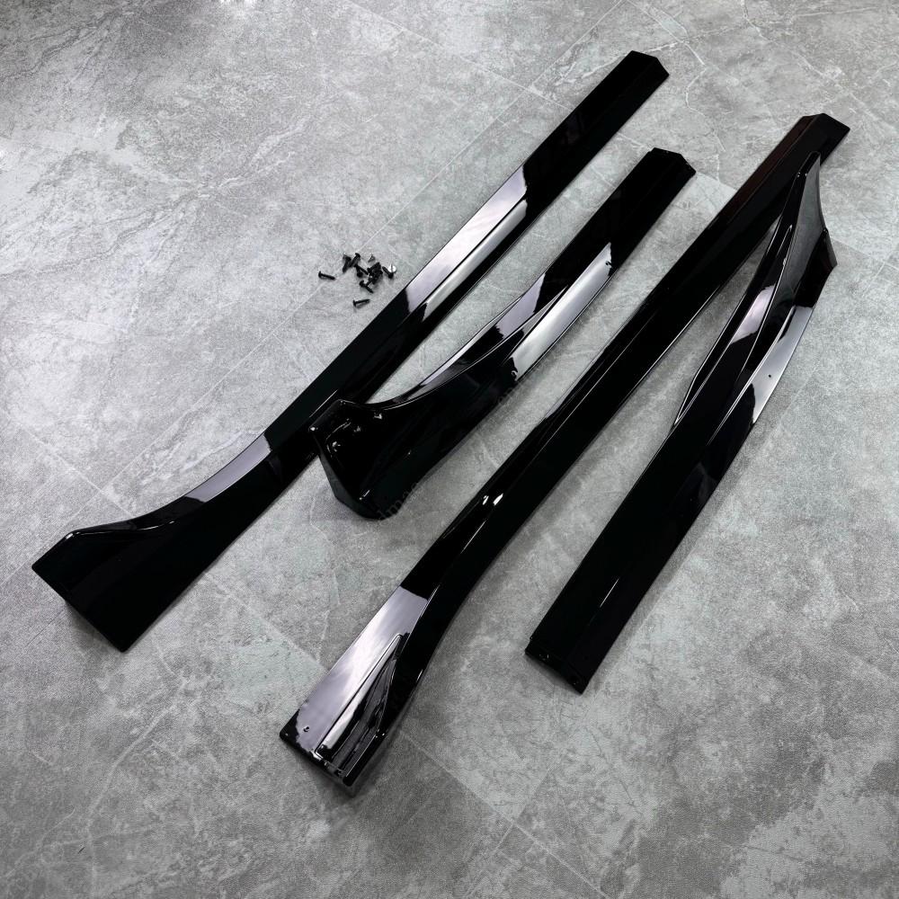 4pcs Side Skirts Spoiler Body Kits For Tesla Model Y 3 Highland Guard Extension Rocker Panels 2017-2024 Splitters Accessories