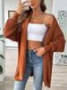 Women's Solid Color Long-sleeved Sweater 2025 Autumn Winter Jacket New Simple Fashionable Loose Cardigan