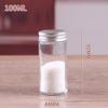 Transparent Glass Seasoning Jar with Open-Hole Lid for Kitchen Condiments