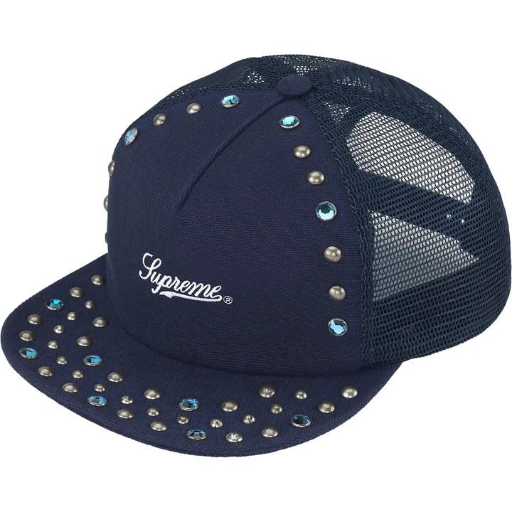 Supreme b.b. Simon Studded Mesh Back 5-Panel Navy One-Size