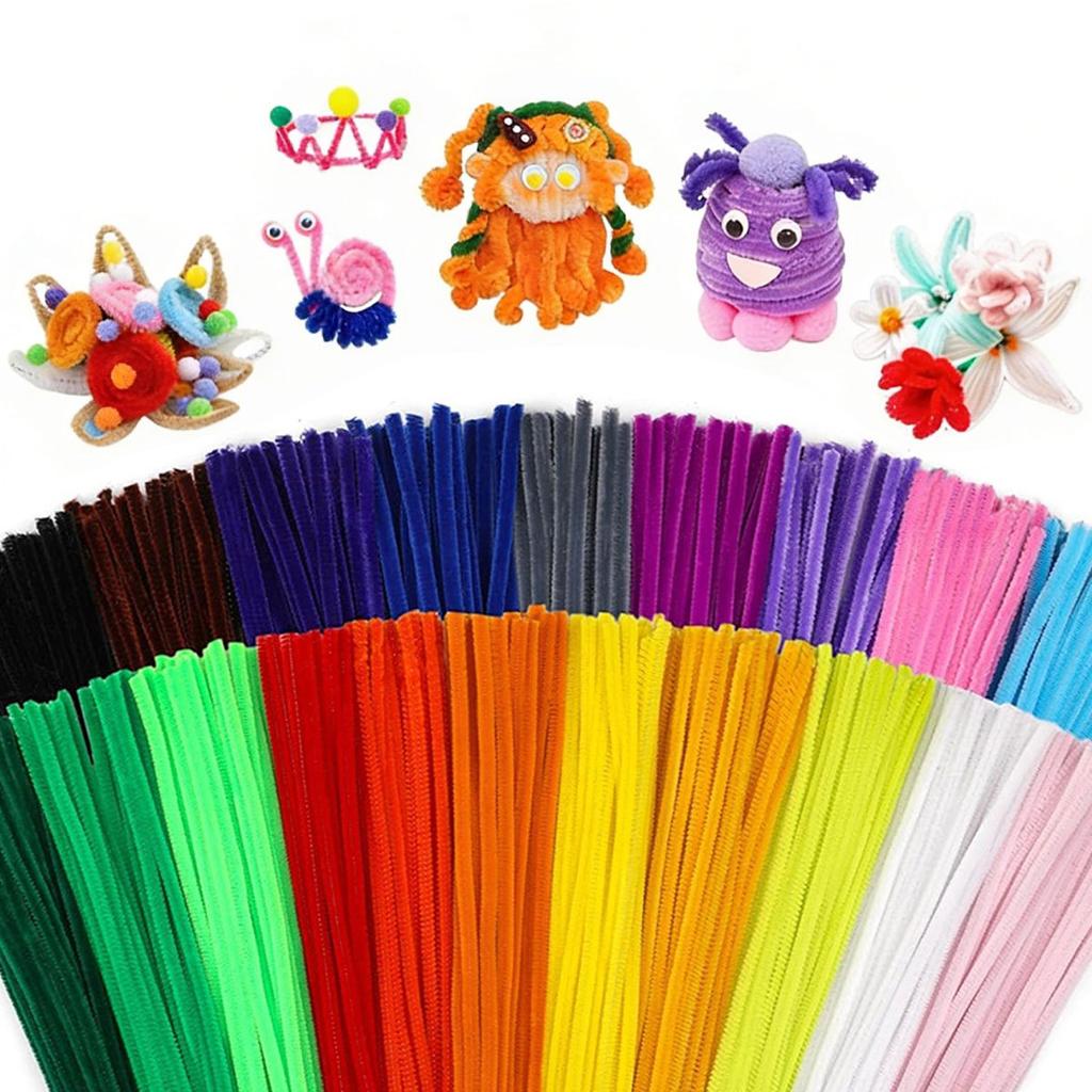 364Pcs 30cm Colorful Felt Sticks - Soft Chenille Craft Supplies Bulk, DIY Materials for Festival Party Decor, Indoor Wall ZSY