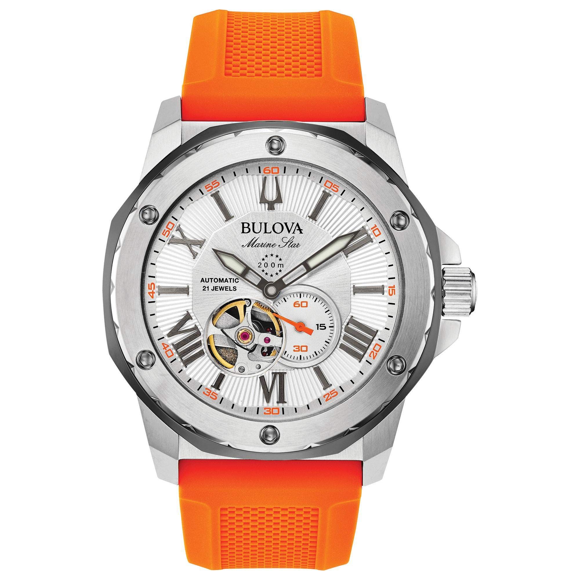 Bulova Marine Steel One Size Silver