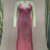 2026 Spring-Summer New Women's Long Sleeveless Dress: Straps, V-Neck, Sequins, Open-Back, Train for Evening and Bridesmaid
