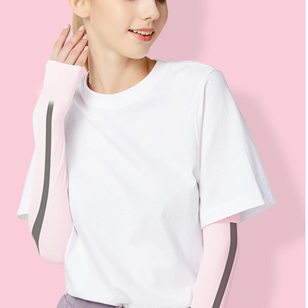 3 Pairs Ice Silk Arm Sleeves Sun Protection Compression Cooling Arm Sleeves for Summer Outdoor Men Women