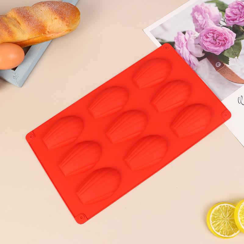 1Pc 9 Cavities Silicone Madeline Cookies Pan Madeline Mold Nonstick Baking Pan For Make Madeleine Cookies Kitchen Baking Mold