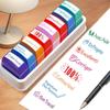 Colorful German & French Teacher Stamps Set - 8 Motivational and Encouraging Designs for Classroom & Homework