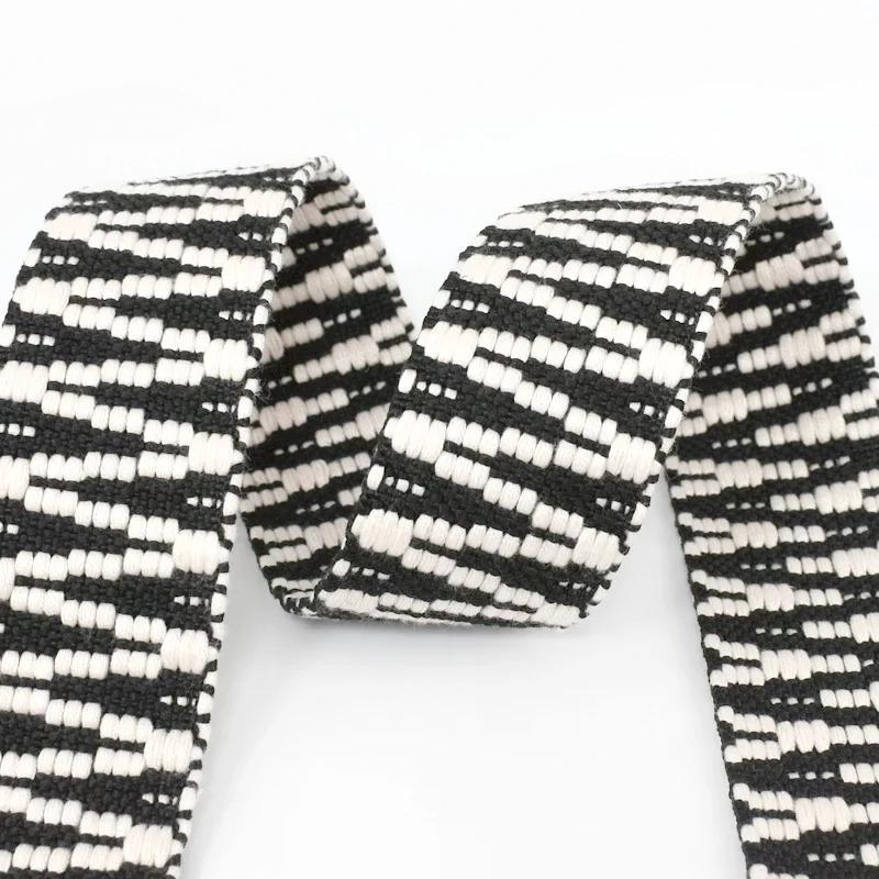1/2/3/4/5Yards 38mm Jacquard Webbing Tape Ribbon Shoulder Canvas Belt Bag Strap Luggage Bias Band Garment Sewing Accessories