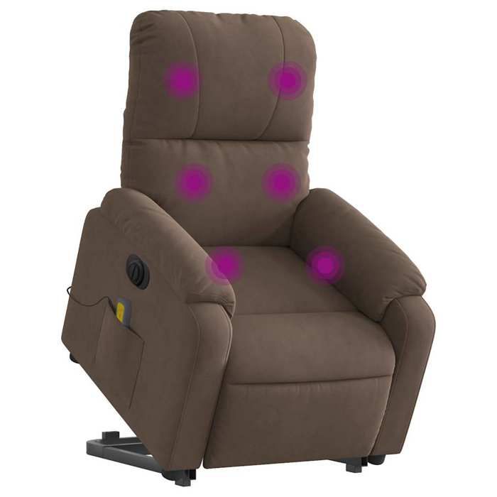 VidaXL Fauteuil inclinable de massage électrique marron 3204949