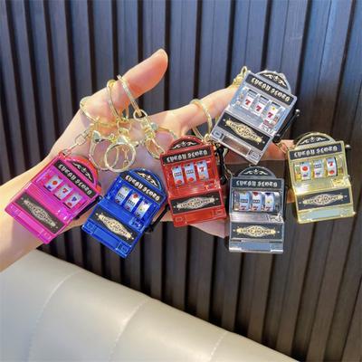 Mini-Casino-Spielkonsolen-Schlüsselanhänger, tragbarer Schlüsselanhänger aus Kunststoff, lustiges Geschenk für Gamer, multifunktionaler Gaming-Schlüsselring
