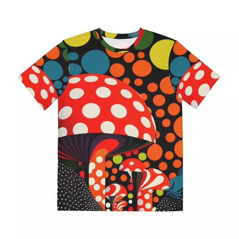 2024 Mushroom T Shirt For Mens Graphic Print Short Sleeve Tops 3D Casual Street Man's T-shirt Oversized Tee Shirt Men Clothing