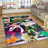 Tappeto Gioco Cartone Animato Splatoon3 PC Gamer per Camera da Letto Soggiorno Decorazione Casa Divano, Tappetino da Pavimento Decorativo Grande Gioco per Bambini Regalo