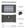 4/6/8/10LEDs Solar Wall Lamp Yard Street Decor Light Outdoor Waterproof Up and Down Luminous Lighting Garden Landscape Lamp