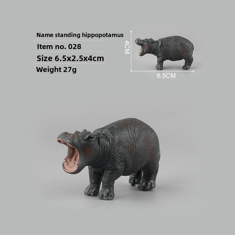 Wild Animal Pvc Hippo Model Set For Kids And Collectors