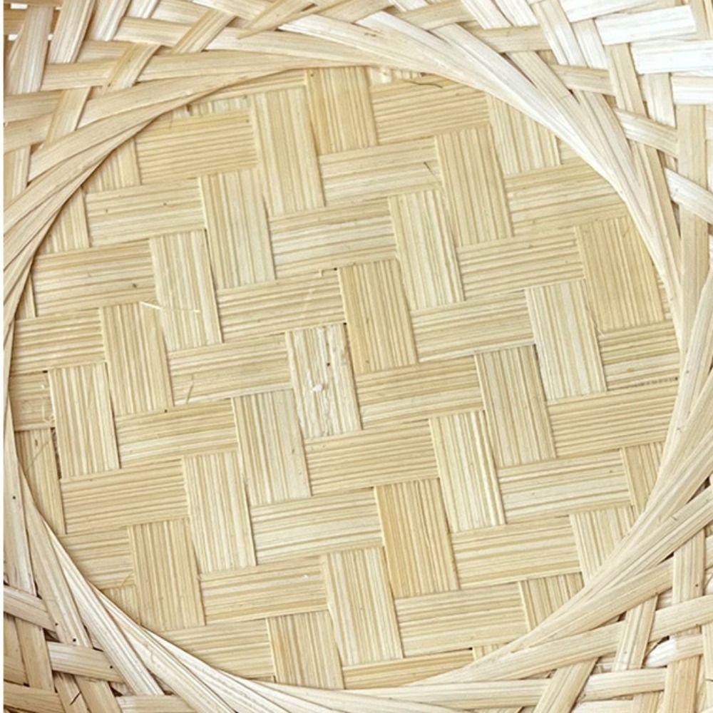 Handmade Storage Basket Bamboo Rattan Candy Plate Desktop Ornament Pastry Plate Snacks