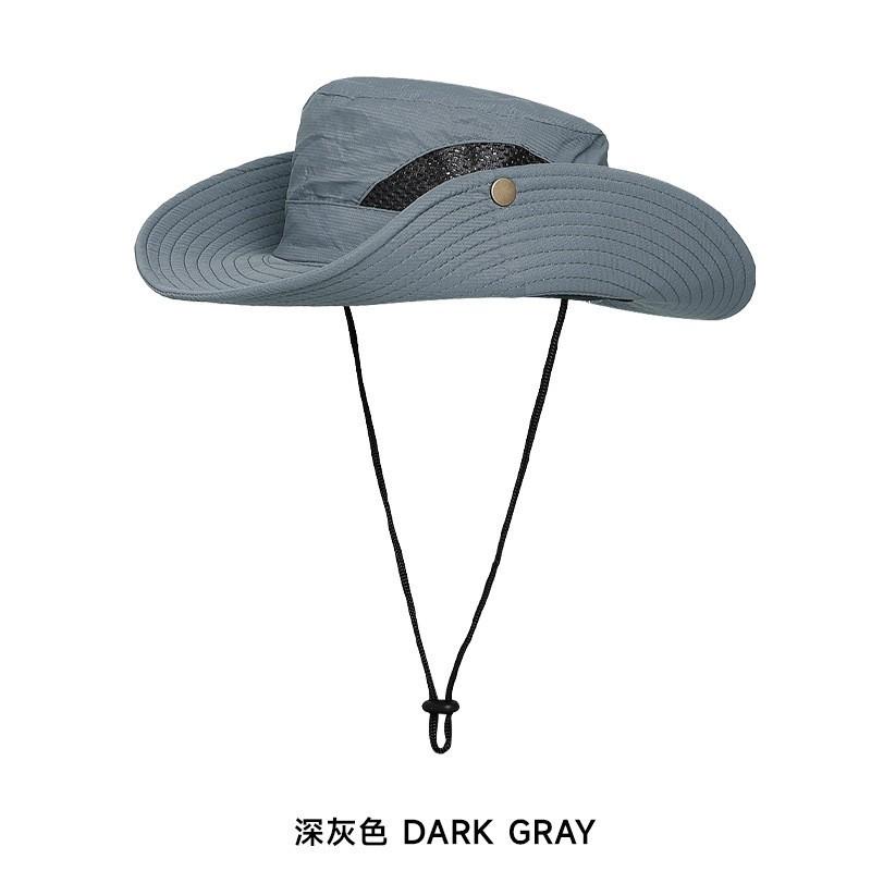 Fisherman's Hat Outdoor Camping Hiking Hat Drawstring Climbing Hat Cowboy Hat Male Big Brimmed Climbing Hat Female