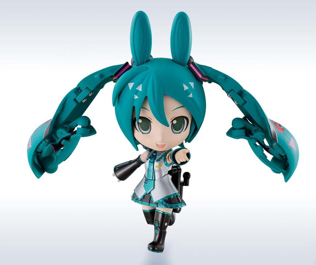 TAMASHII NATIONS Chogokin Miracle Henkei Hatsune Miku x Rody 105mm Painted Movable Figure Approx. PVC&ABS&Diecast