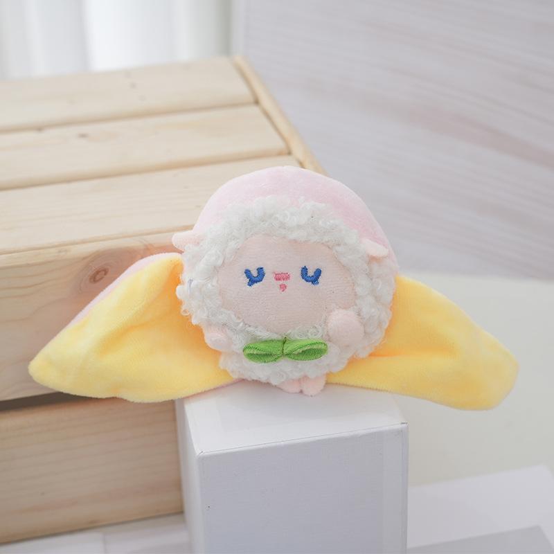 Delightful Plush Magnetic Keychain Doll Colorful Fruit Design Perfect For Giving Gift