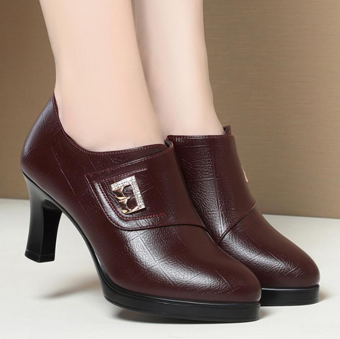 Fashion 7.5cm 9cm Heel Deep Mouth Women's Platform Pumps Women Shoes 2024 Fall Winter High Heels Shoes Ladies Office Party Shoes