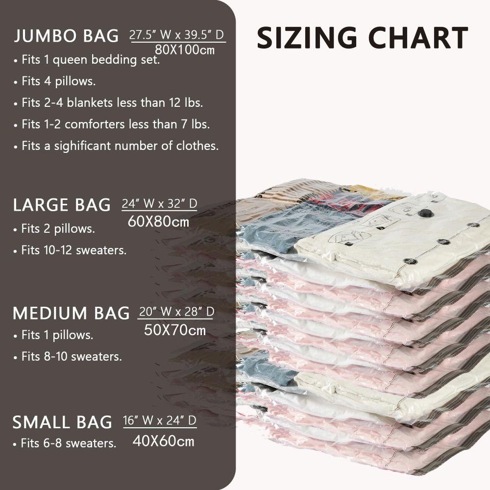 Heavy Duty Vacuum Storage Bags Thickened Clothing Organizer Bag Closet Organization
