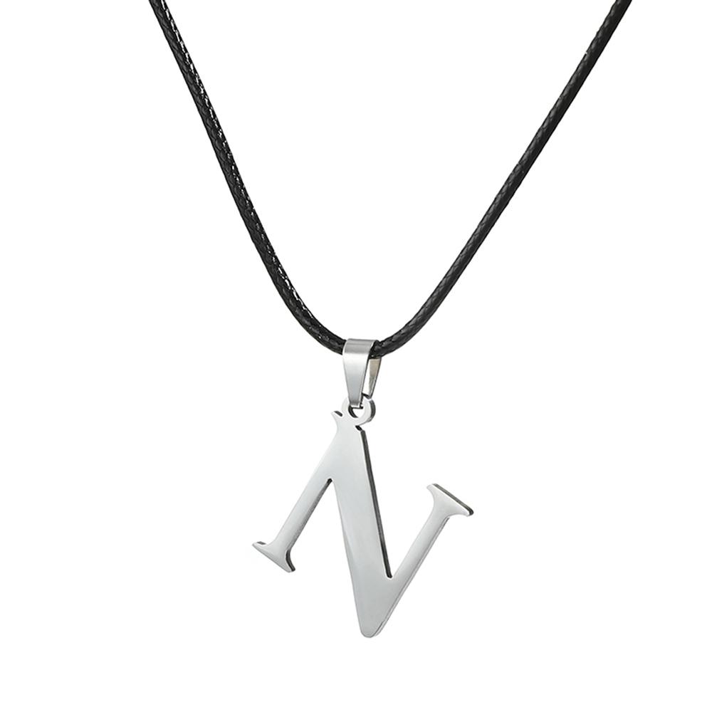 

Новое ожерелье с инициалами от А до Я из нержавеющей стали, 26 английских букв, для мужчин и женщин, персонализированные ювелирные изделия, подарки 50cm