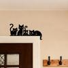 Farmhouse Wall Hanging Art Metal Cat Door Topper, Cute Cats Frame Decor, Black Art, Modern Decor Minimalist Home Decoration for Living Room
