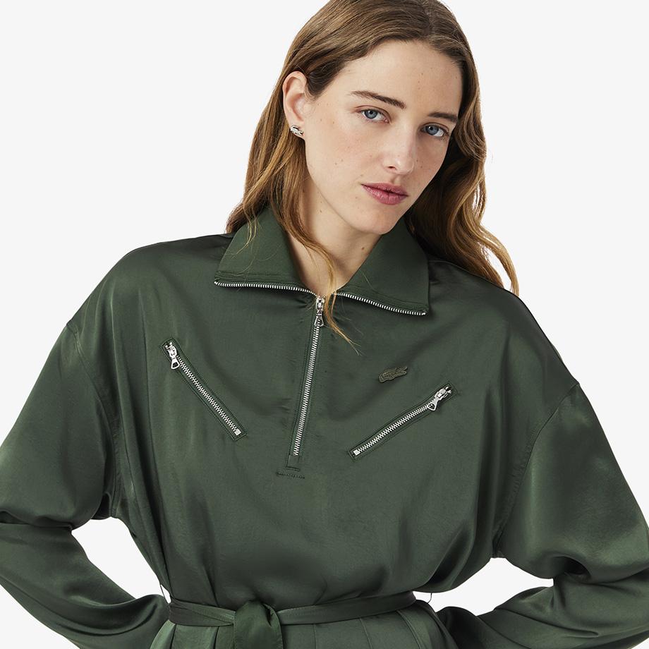 Lacoste Women's Fluid Zipper Detail Dress EF9776-55GHCF