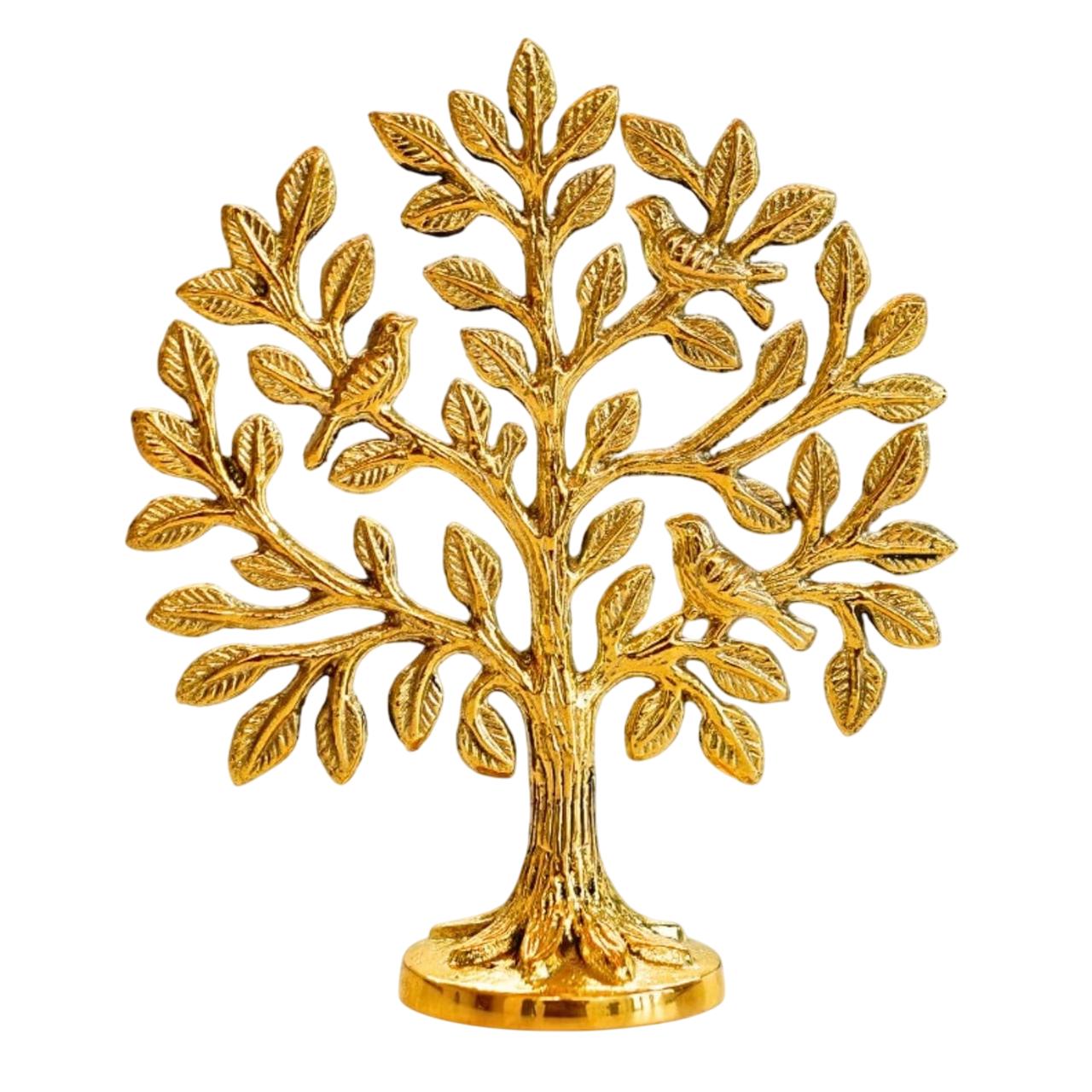 Статуэтка Дерево Калпаврикша, 100% Pure Brass Kalpavriksha Tree with Birds (5.9 inch), Behoma