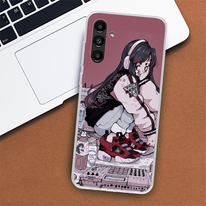 Cute Anime Aesthetic INS Girl Phone Case For Samsung Galaxy A55 A54 A53 A52 A15 A14 A13 A12 A35 A34 A33 A32 A25 A24 A23 A22 A05S