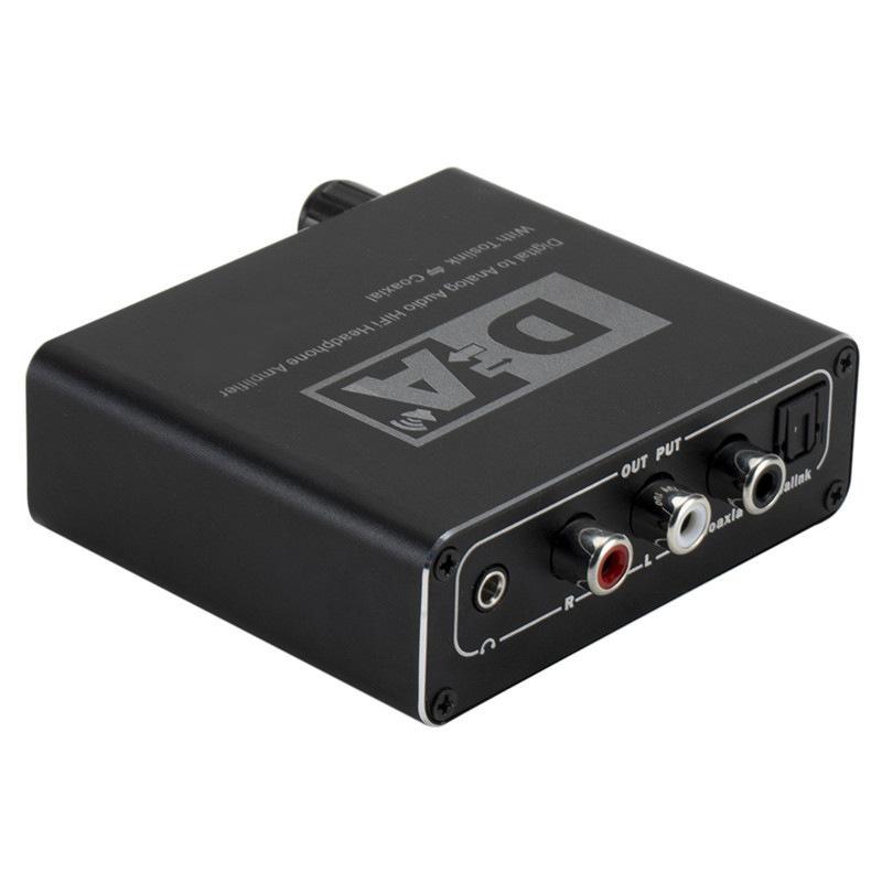 Dijitalden Analoğa Ses Dönüştürücü DAC Kod Çözücü 32-192KHz Amplifikatör 3.5mm AUX 2RCA Amplifikatör Ses Toslink Optik Koaksiyel Çıkış