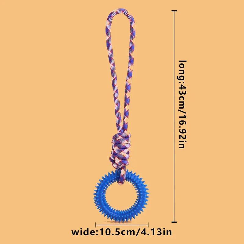 Supet Interactive Training Pet Toy Ring Spiked Ring Dog Teeth Cleaning Pet Supplies