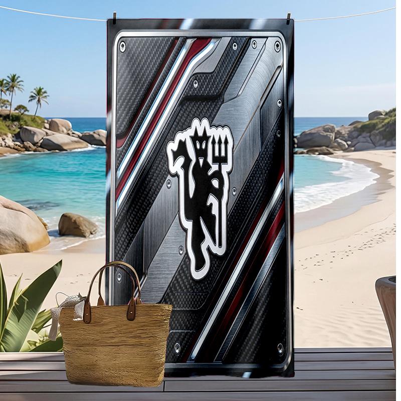 Manchester United Printed Beach Towel Quick Dry Soft TowelPortable Large Rectangular Beach Blanket for Travel Swimming Pool