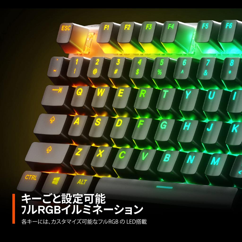 SteelSeries Apex 7 TKL Red Switch Gaming Japanese OLED 64649 Keyboard, Tenkeyless, Wired, Layout, Display,