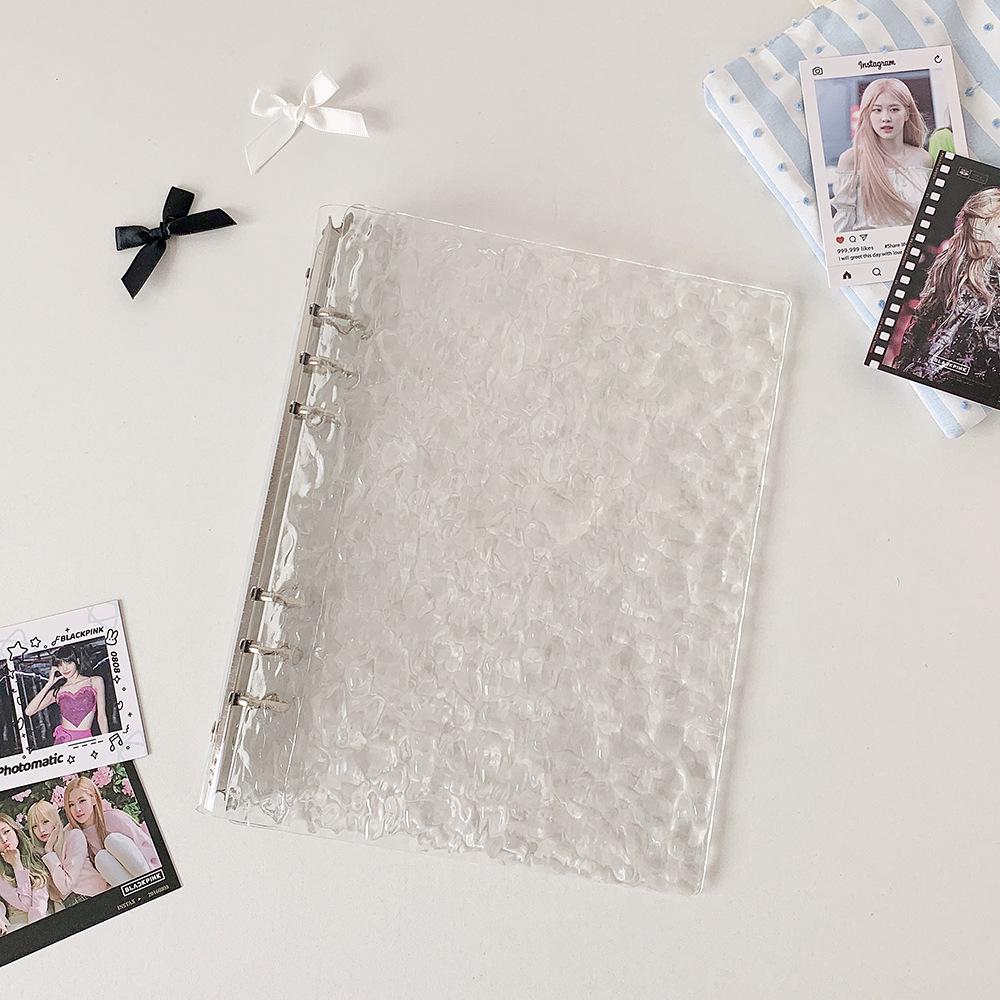 A5 Transparent Water Ripple Loose-Leaf Album for Star-Chase Cards and 3-Inch Polaroid Storage