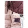 Damen Winter Colorblock Kapuzen Daunen Baumwolljacke Locker Kurz Gepolsterte Jacke Koreanisch Trendy