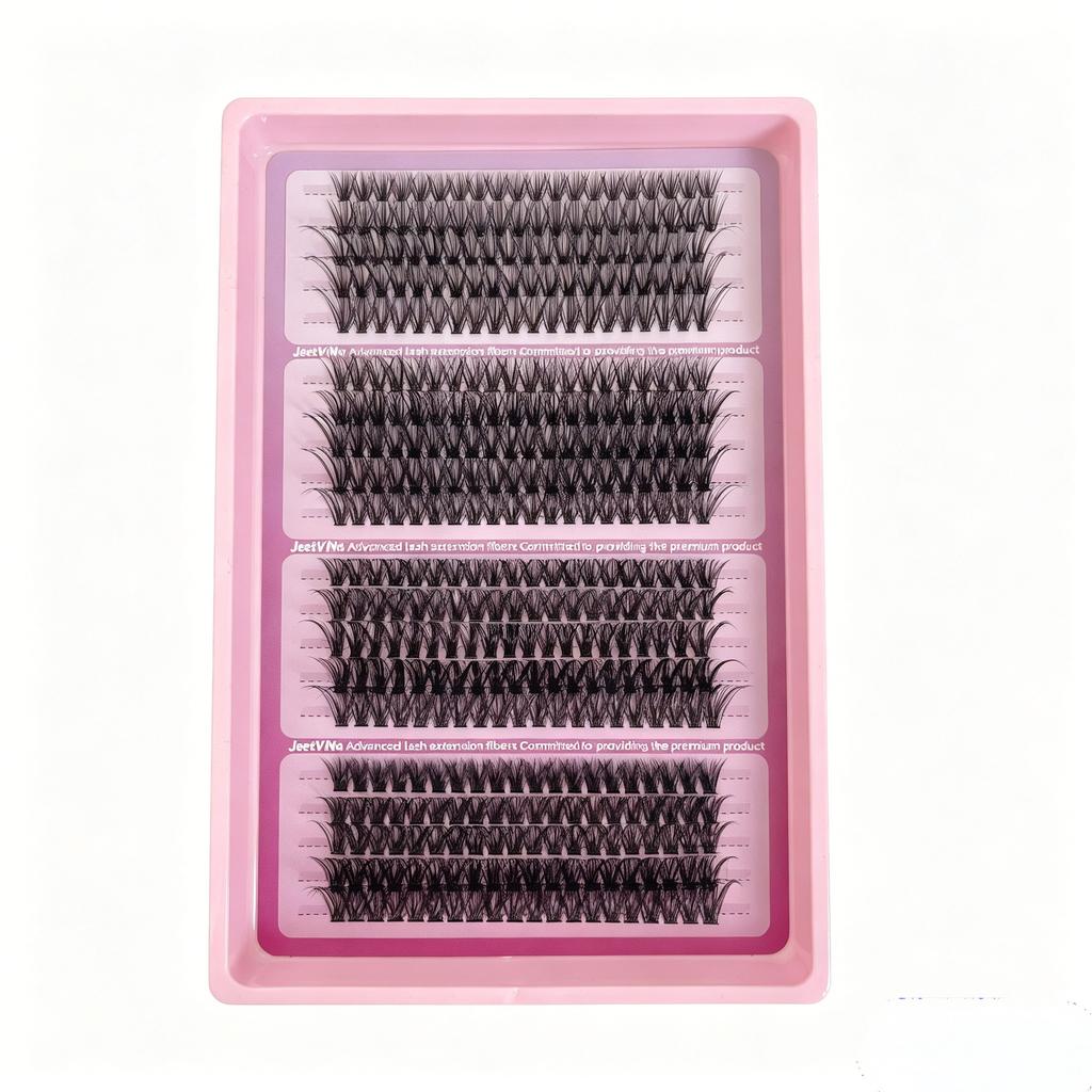 False Eyelash Set Glue Single Cluster Dense Glue-Free Exaggerated Super Long Whole Large Capacity Eyelash Book