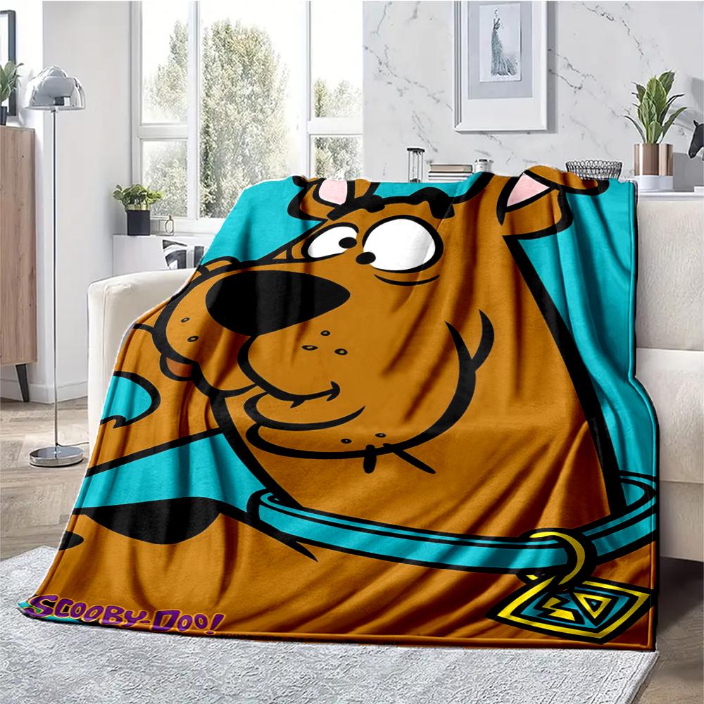 Scooby-Doo Theme Printed Blanket - Perfect for Couch, Bed, Travel & Outdoor Use | Machine Washable, Cozy & Durable.