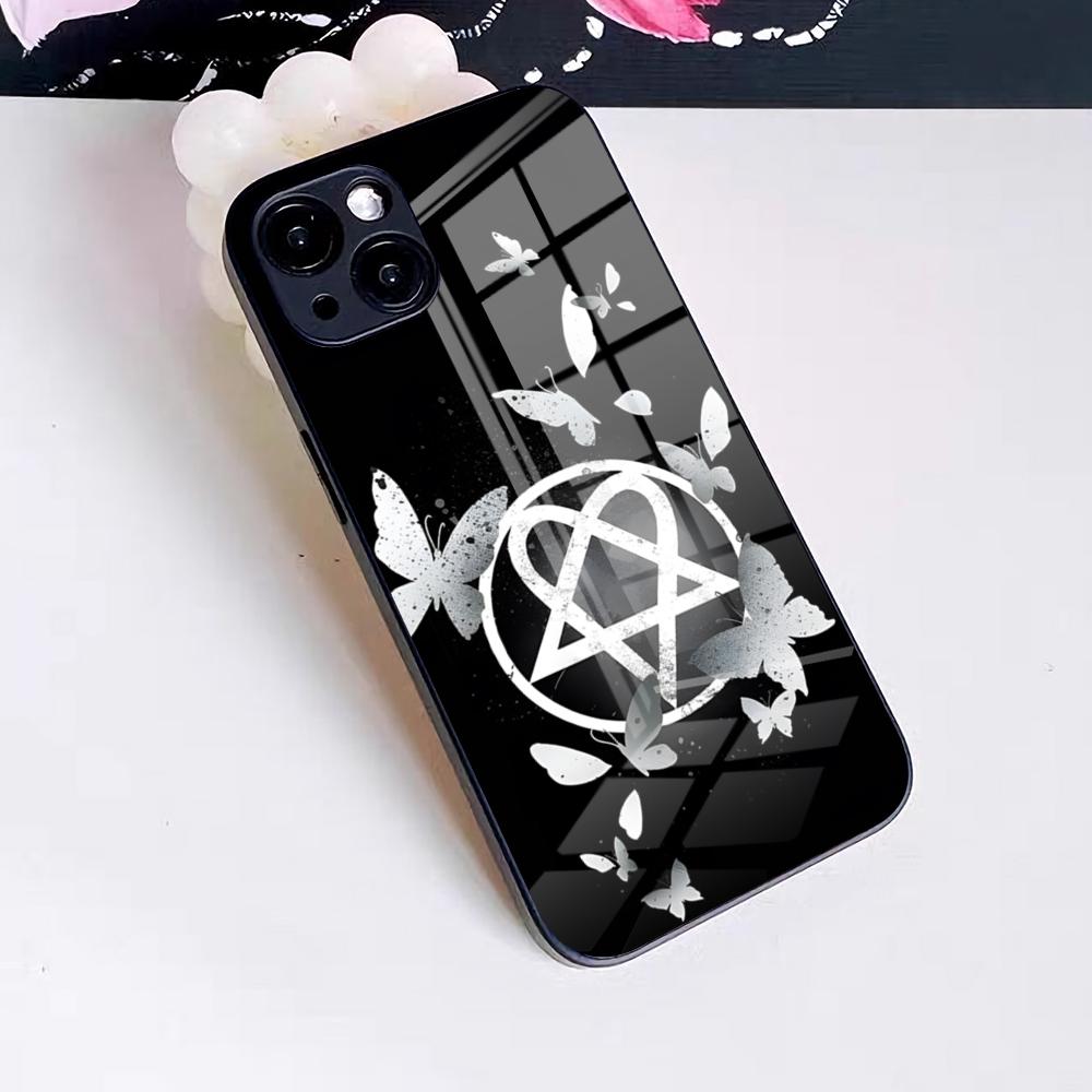 

His I-Infernal M-Majesty Phone Case For IPhone 17 Pro Max 16 15 14 Pro Max 13 11 X Xs Xr 8 7Plus Glass Cover iPhone17 Pro Max